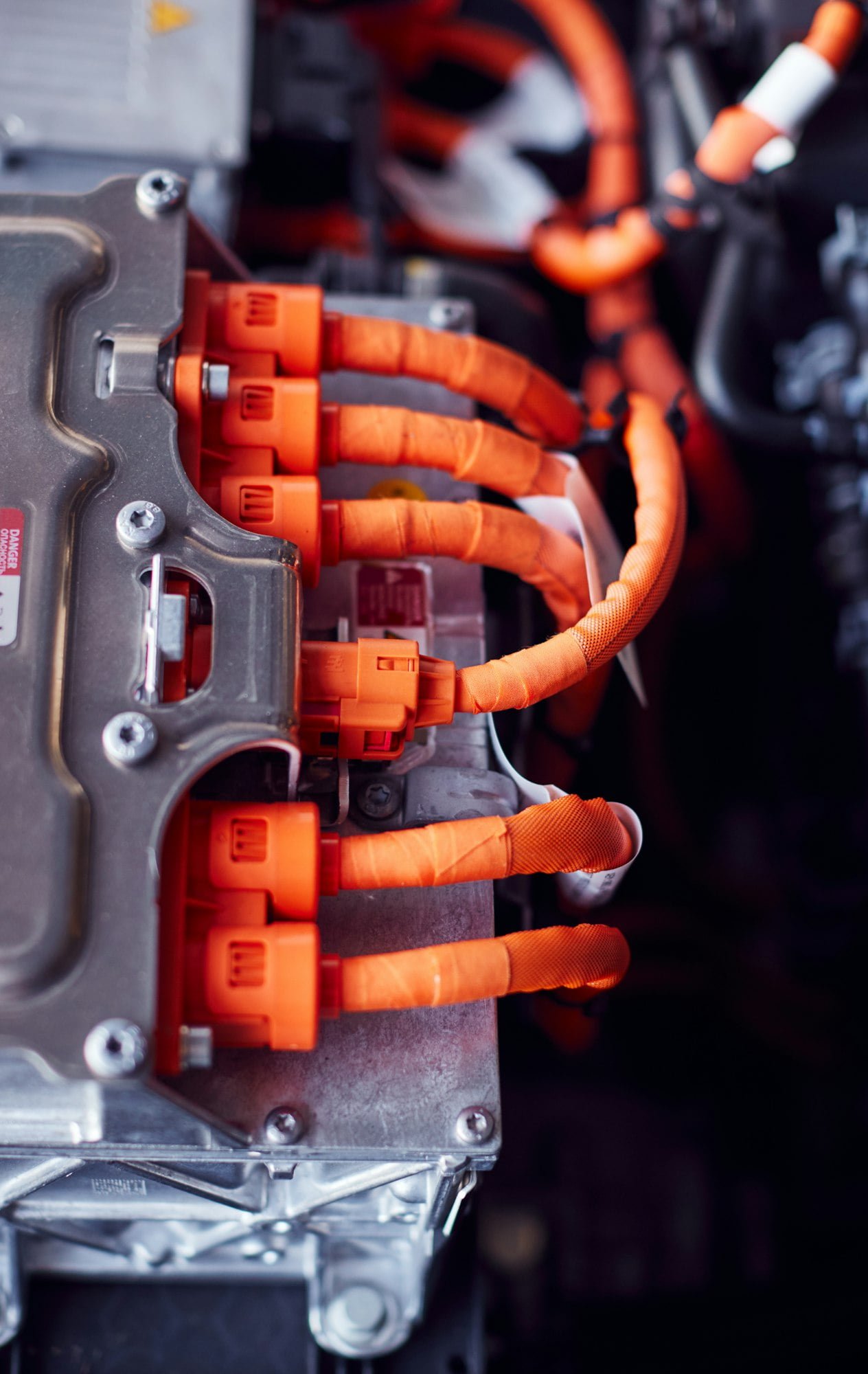 Close Up Of Electric Motor In Engine Bay Of Environmentally Friendly Zero Emission Electric Car