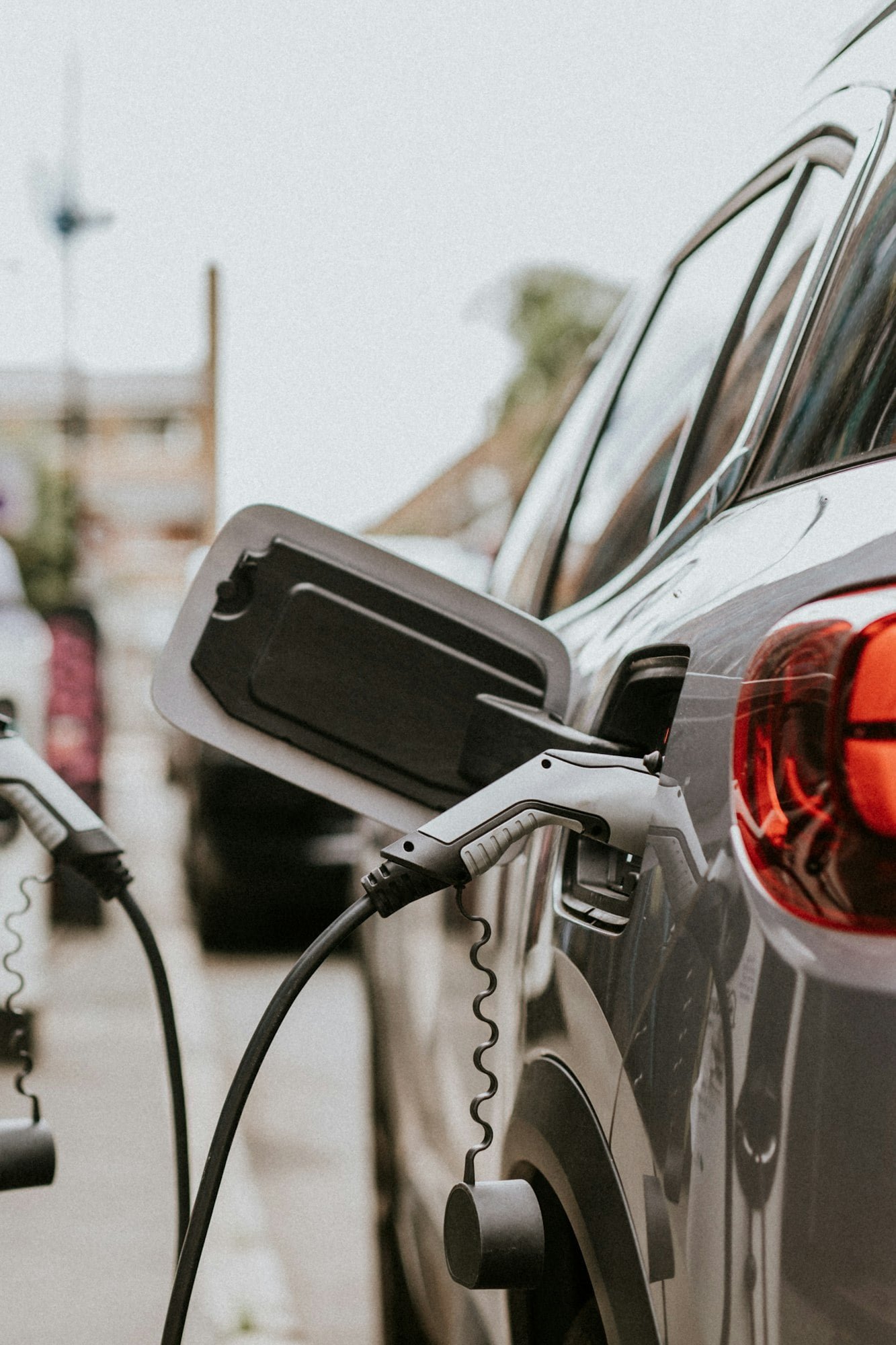 Electric car (EVs) battery being charged